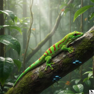 Madagaszkári nappali gekkó (Phelsuma madagascariensis)